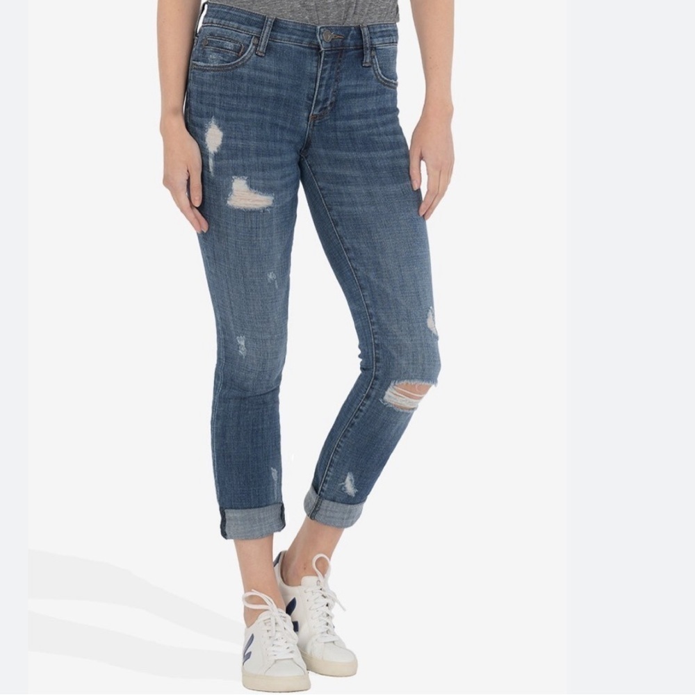 Kut From The Kloth Catherine Mid Rise Boyfriend Jeans size 6